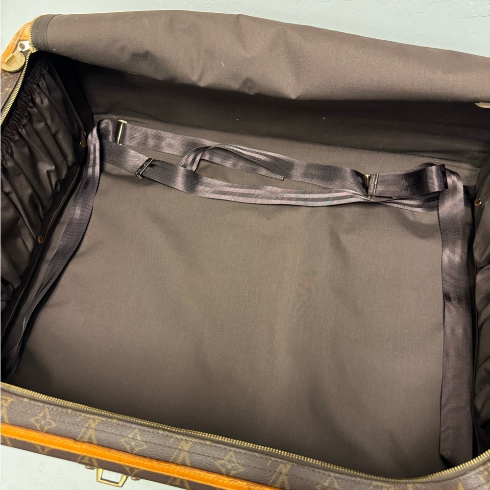 Louis Vuitton Paris Vintage Monogram Coated Leather Trim Soft Side Suitcase - Picture 4 of 14
